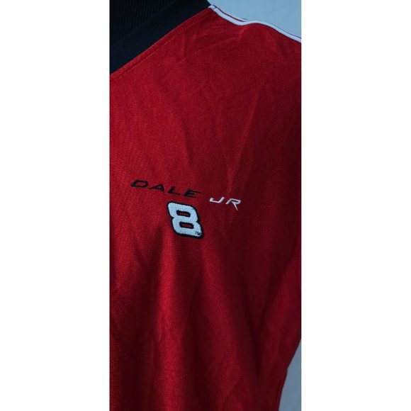 Chase Authentics Dale Earnhardt Jr 8 Large Red V-Neck Nascar Sleeveless Shirt - Picture 3 of 15